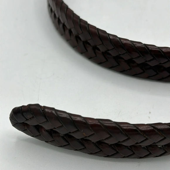 Coach vintage brown braided belt with brass buckle, size 36 - Picture 6 of 6